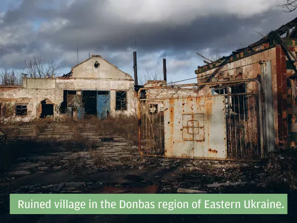 Donbas region in Eastern Ukraine